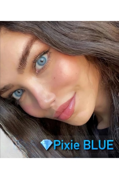 Elvoria pixie blue haresiz yıllık mavi tonda göz lensi