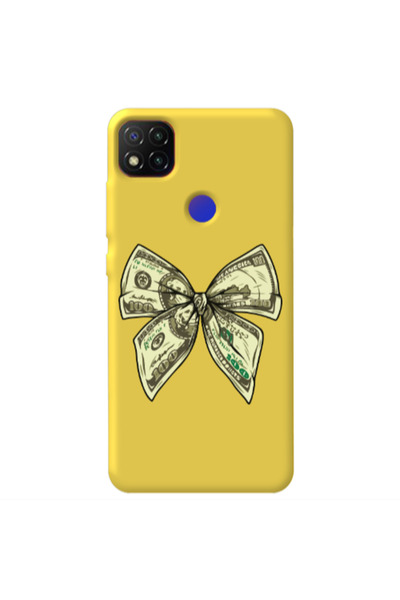 Other Xiaomi Redmi 9c Bowtie Dollars Yellow Colored Silicone TPU Θήκη