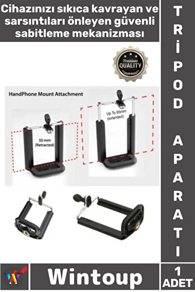Wintoup #Tripod Evrensel Akıllı Telefon Tutucu Sabitleyici ABS Plastik Cep Te...
