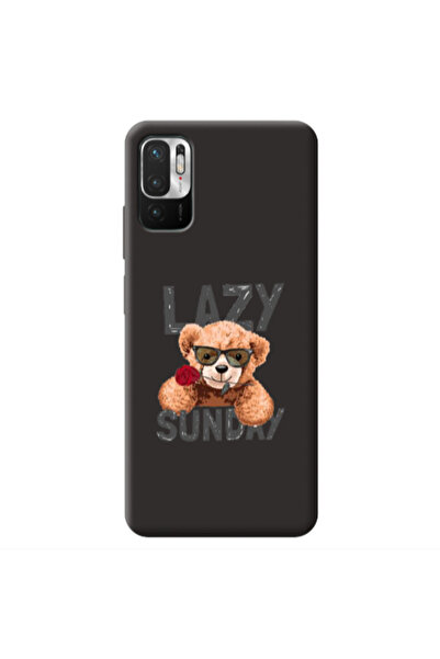 Other Xiaomi Redmi Note 10 Pro 5G Lazy sunday Black Colored Silicone TPU Θήκη