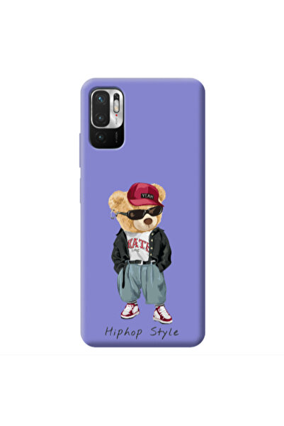 Other Xiaomi Redmi Note 10 Pro 5G Hip hop style Purple Colored Silicone TPU Θήκη