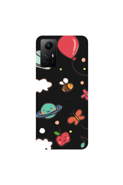 Other Xiaomi Redmi Note 12s cute little ones Black Colored Silicone TPU Θήκη