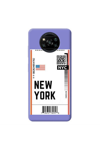 Other Xiaomi Poco X3 /X3 Pro New York NYC Purple Colored Silicone TPU Θήκη