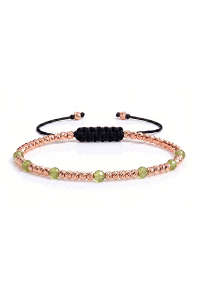 MANAVA Bratara cu 50 de bile de Aur 14k si Peridot