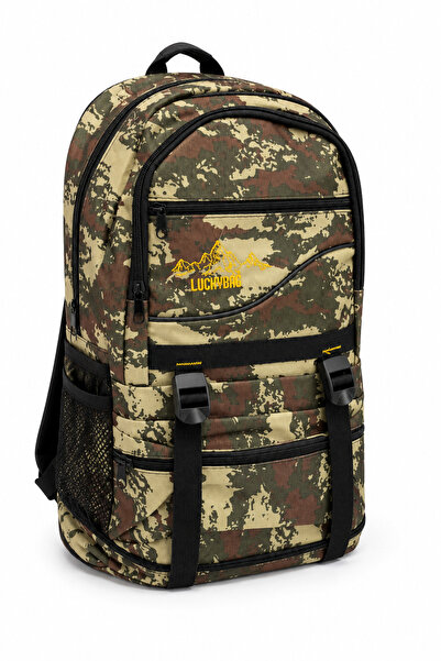 KAFFAA Unisex 55+10 Liter Bellows Black Waterproof Multi-Compartment Travel-M...