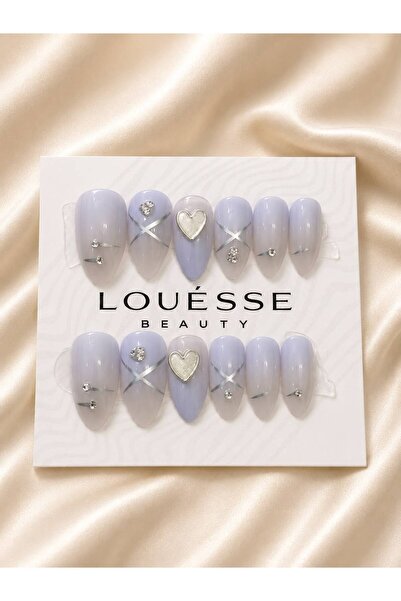 Louesse Beauty LOUÉSSE BEAUTY Beyaz Kalp Detaylı Takma Tırnak | Press On Nail...