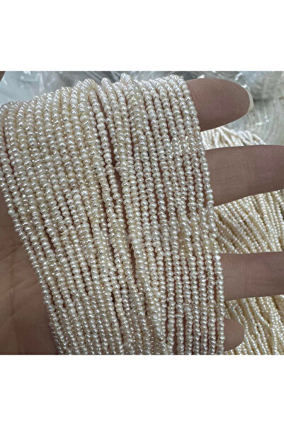 Choice 1.8-2mm White Grade A 1.8-2mm Bread Bead Semi-Finished Natural Freshwa...