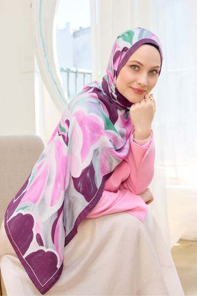 Silk Home Mayda Şal Ist 81001 - 5 Plum Abstract Pattern