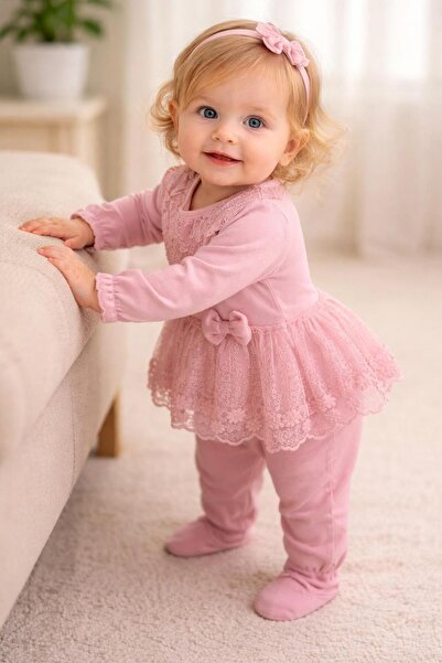 aykidsclup Baby Girl Lace Tulle Romper Dress – Stylish Ruffle Collar, Long Sl...