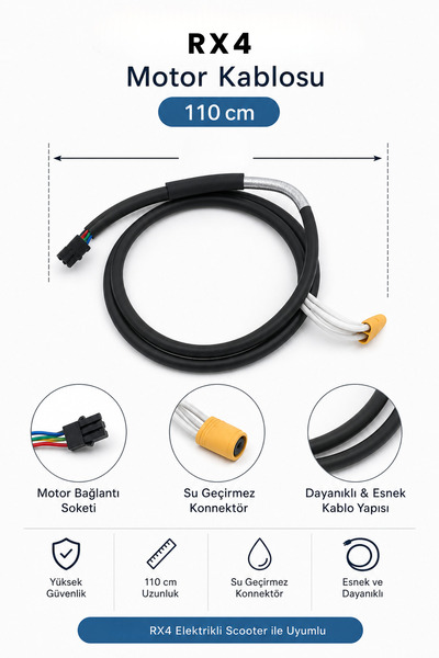 bisiklet dünyam Onvo RX4 Motor Kablosu 110CM