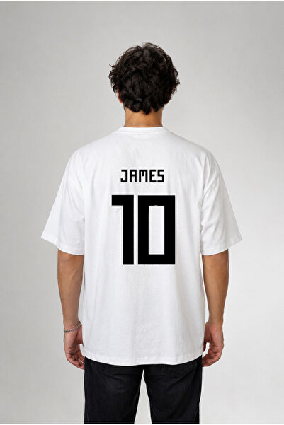 cesita Colombia World Cup James Rodriguez Printed Cotton White T-Shirt T-Shirt