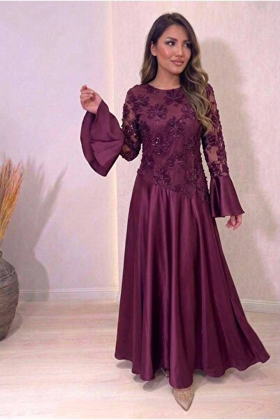GORI FASHION luxurious burgundy dress