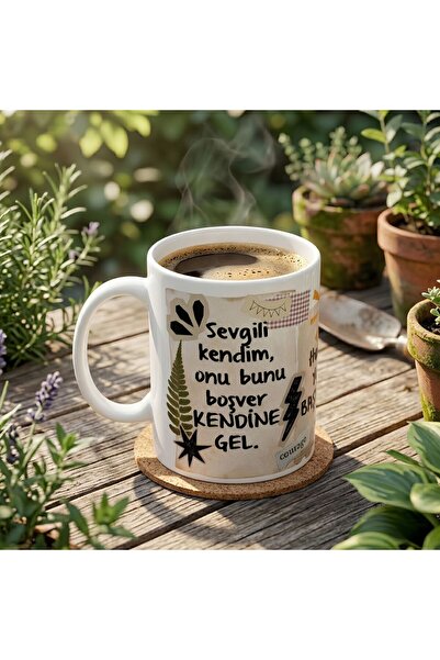 Mood Maker Design Sevgili Kendim Özel Tasarım Hediyelik Porselen Kupa
