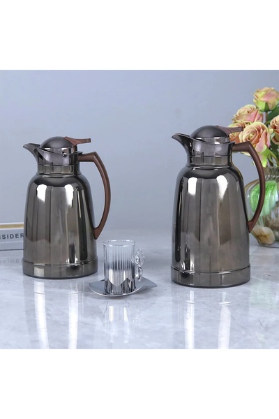 Al Hadaya Mall Trams Steel Set with Classic Elegant Design - Black with Dark ...