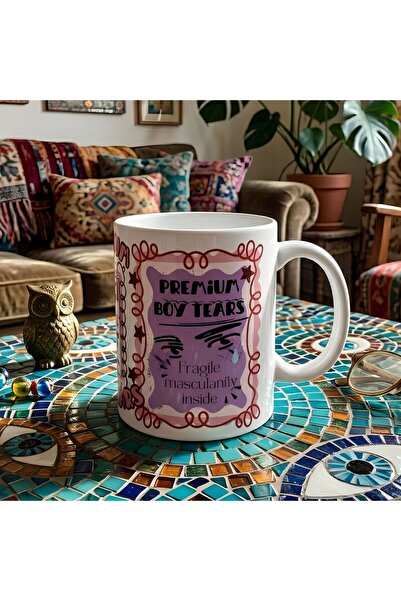 Mood Maker Design Premium Boy Tears Renkli Özel Tasarım Porselen Kupa