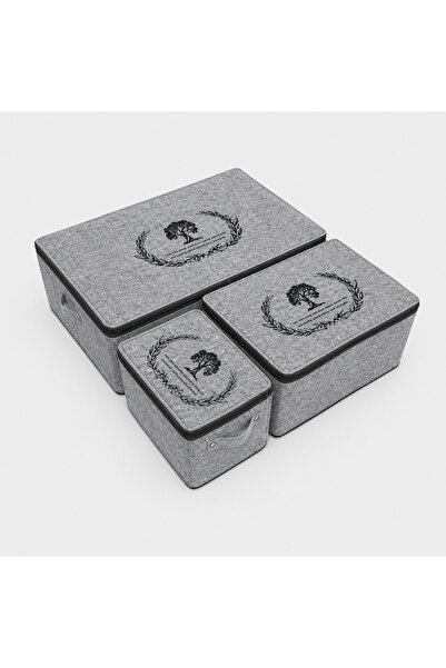 Less Home Bazaaltı Keçe Sandık 3'lü Set (Mini,Maxi,Mega)