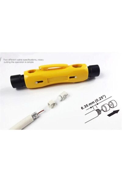 technozi Kablo Soyucu Sıyırıcı Koaksiyel Rg11 - Rg6 - Rg56 Universal Kalem Tipi Kablo Soyucu