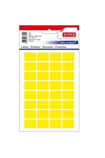 Tanex Label Ofc-110 Yellow 10-Pack - 5 Packs