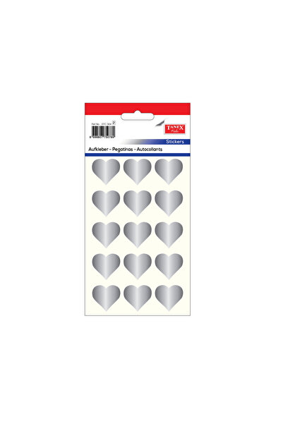 Tanex Ofc Label Heart Silver 4-Pack - 4 Pieces