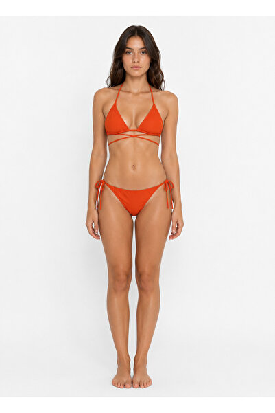 Glowzia KadınÜçgen Bikini Takımı Boyundan Bağlamalı İpli bikini