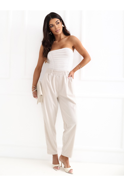 Factory Price Pantaloni Dama Bej