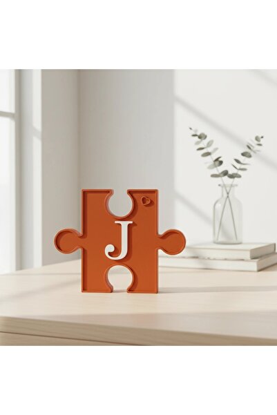OEM Decorațiune de Perete Tip Puzzle Cu Inițială Personalizabilă - Orange com...