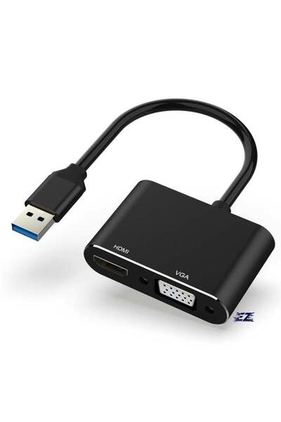 ELTRAZONE محول USB إلى HDMI VGA - محول USB 3.0/2.0 بدقة 1080 بكسل لنظام ويندو...