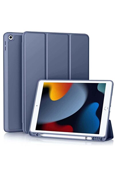 ELTRAZONE غطاء ناعم من مادة TPU مع حامل ثلاثي الطي وحامل قلم لجهاز iPad الجيل...