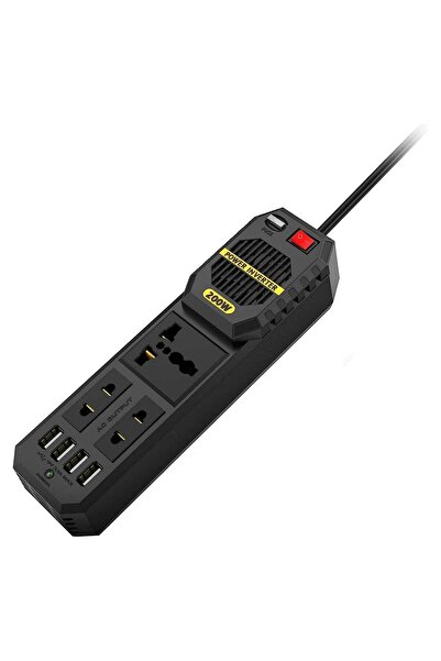 ELTRAZONE Stark Plus 200W Power Inverter 4 USB-A 3.1A Quick Charge DC 12V to ...