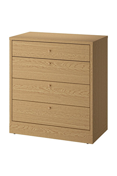 IKEA TONSTAD 4 çekmeceli şifonyer, meşe kaplama, 82x47x90 cm akdenizshop