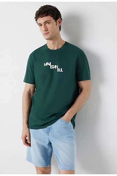 Mavi M0612274 Istanbul Printed T-Shirt Men's T-Shirt Green