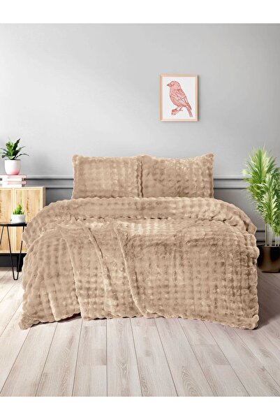 YGT Home Double Bubble Fur Comforter Set Bedspread