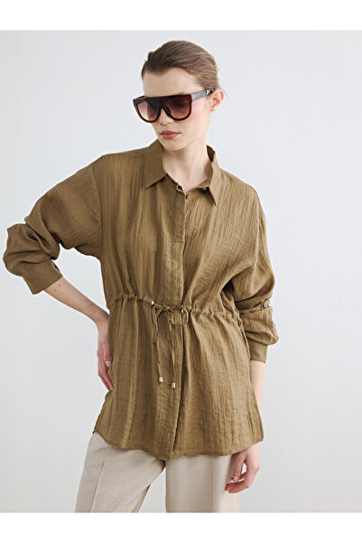LC Waikiki Textured Gathered Women's Shirt Tunic
