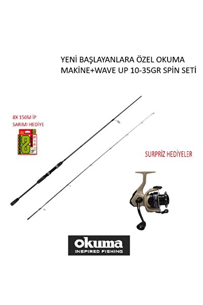 Okuma Outrax OR-3000SGA 1+1BB Olta Makinesi+Okuma Wave Up Spin 270cm 10-35gr ...