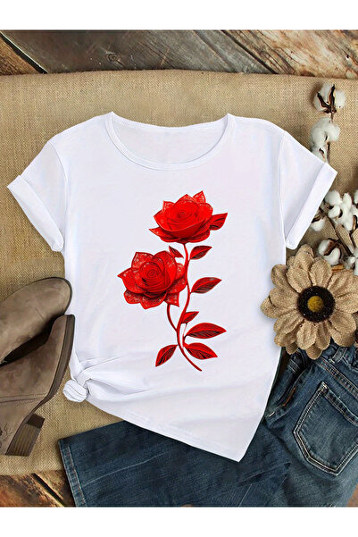 BASEPULSE Beautiful and Stylish Women's Clothing with Rose Pattern, Elegant L...