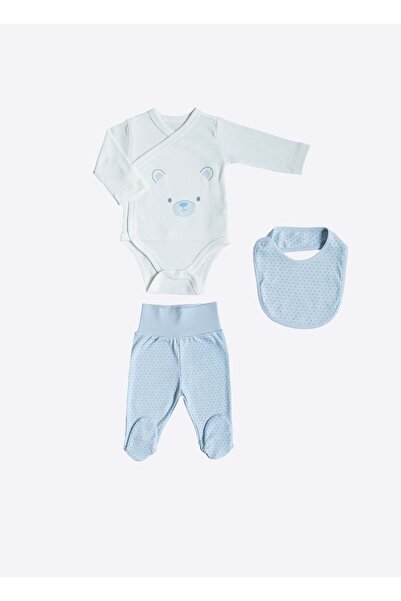 kitikate Organic Bear 3-Piece Set Blue
