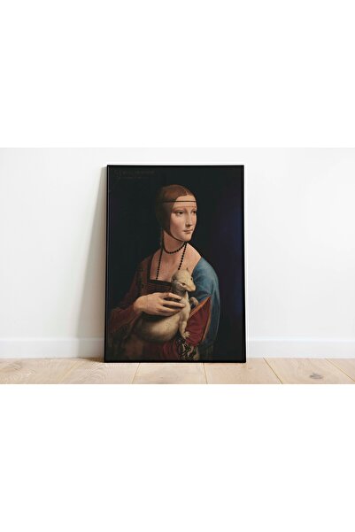 Pegziz Pictură cu acuarelă a lui Leonardo da Vinci cu o femeie |   Decor de p...