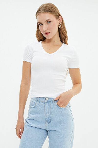 Fulla Moda Basic V-Neck Slim Fit T-Shirt