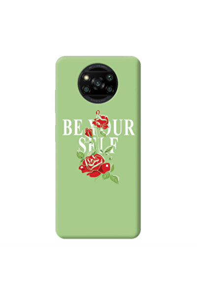 Other Xiaomi Poco X3 Pro Be Your Self Light Green Colored Silicone TPU Θήκη