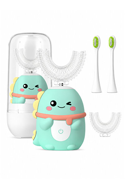Axpeih Kids U Shaped Ultrasonic Electric Toothbrush, 4 Replacement Brush Head...