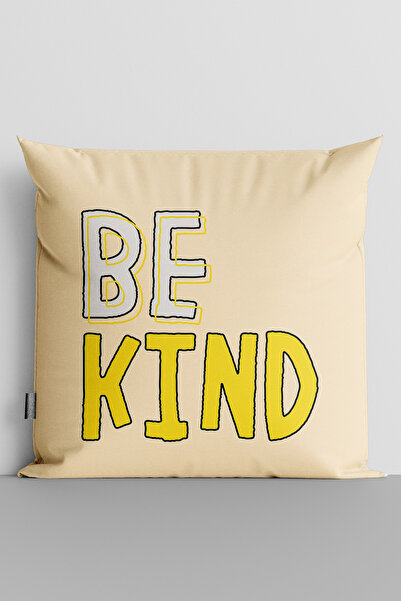 TicaretJet غطاء وسادة مطبوع رقميًا على الوجهين بعبارة Be Kind - 3626