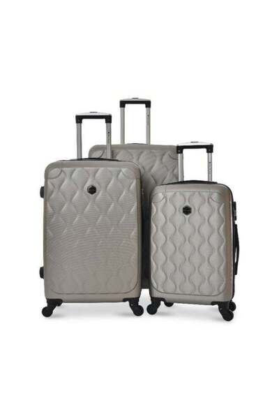 New Travel 3-Piece Trolley Bag Set, Hard ABS Case, 360° Spinner Wheels, Carry...