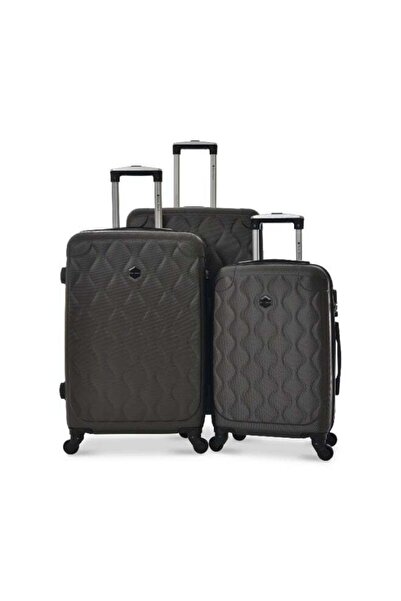 New Travel 3-Piece Trolley Luggage Set, Hard Shell ABS, 360° Spinner Wheels, ...