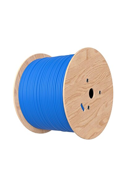 Cables Direct Online Cat6A 1000ft Cable Blue Solid Bare Copper 23AWG 4 Pair B...