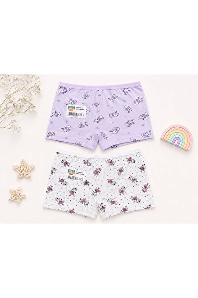 AYS KIDS Chiloți boxer pentru fete, 100% bumbac, pachet de 2, croială elastic...