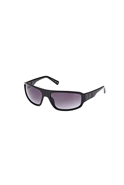 Guess Shiny Black / Gradient Smoke Uv400 Injected Male Sunglasses