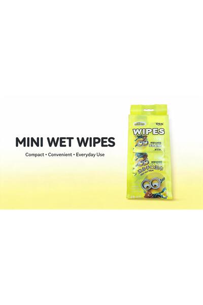 Minions Mini Wet Wipes | Pocket Size Travel Wipes | Handy Everyday Cleaning W...