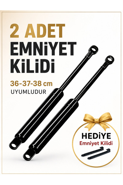 BT TİCARET 2 Adet 1200 N Baza Amortisörü (Baza Pistonu) 2 Adet Emniyet Kilit