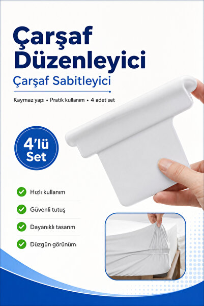 Parmeva 4 Pcs Sheet Bedding Organizer Fixer Invisible Sheet Lock