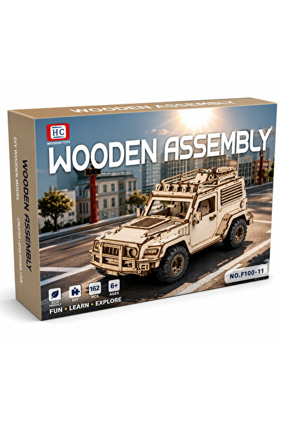 Hc DIY Wooden Assembly Kit - Military Vehicle